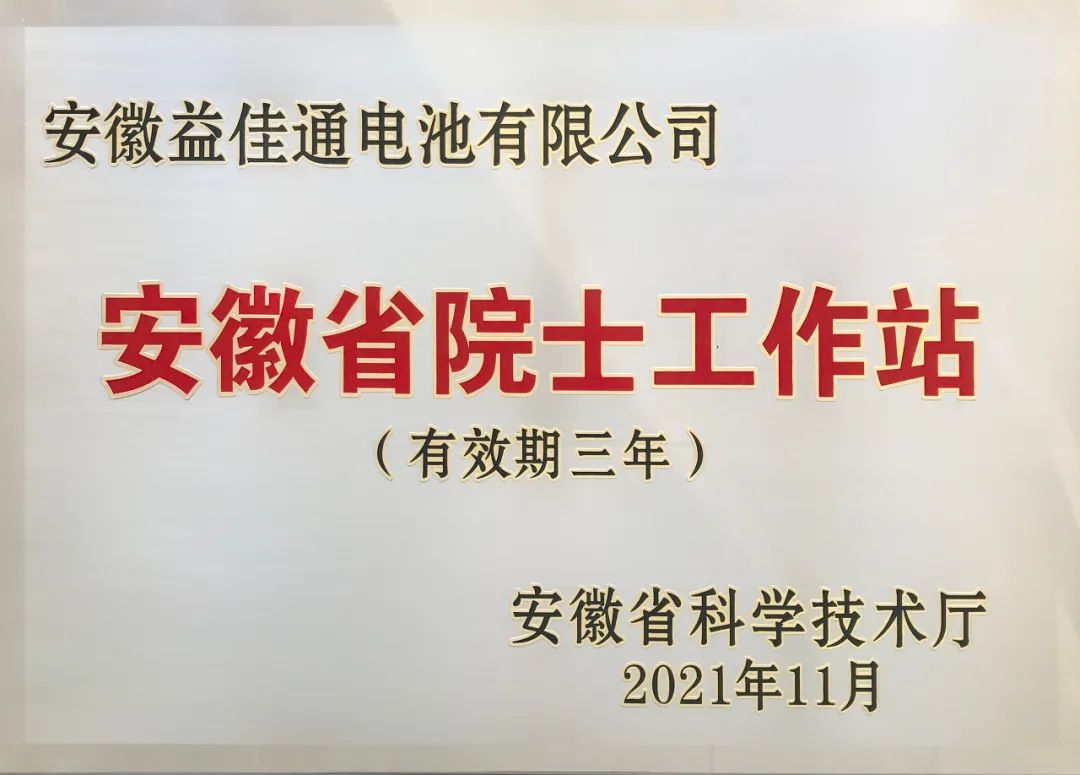 益佳通榮獲“安徽省院士工作站”稱號